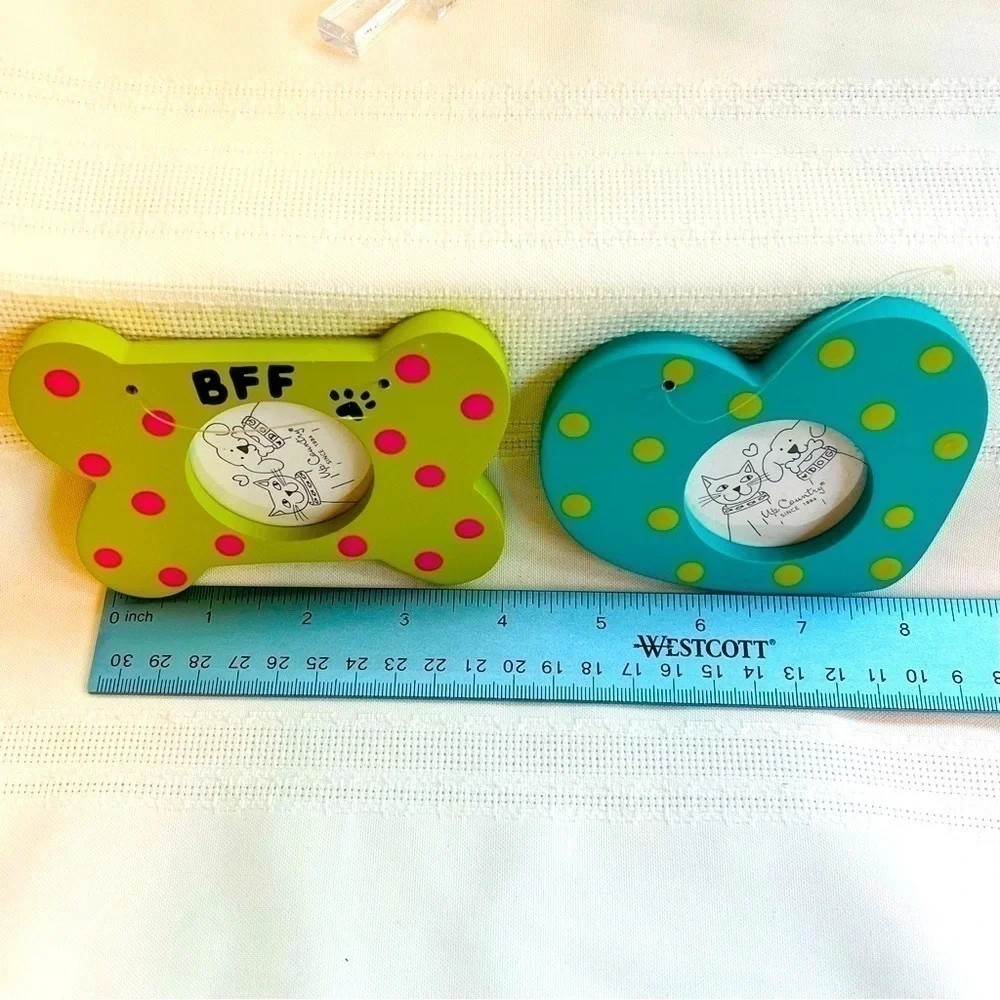 Pet‎ Picture Frame Ornaments Wooden Set of Three NEW $5 ADD ON with $15+ Bundle